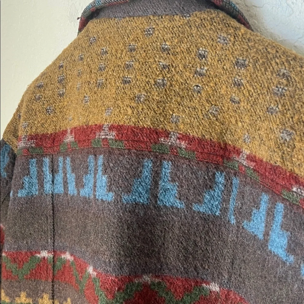Robert comstock wool blend southwest style coat